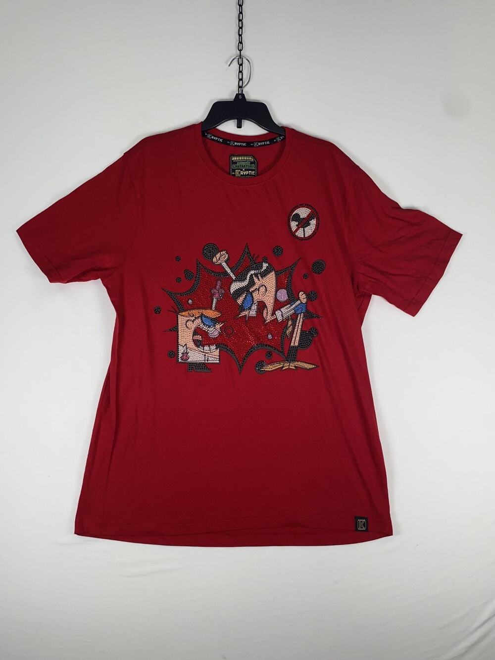 DeKRYPTIC Shirt Mens XL Red Dexter's Laboratory Graphic Tee T-Shirt Cartoon AR
